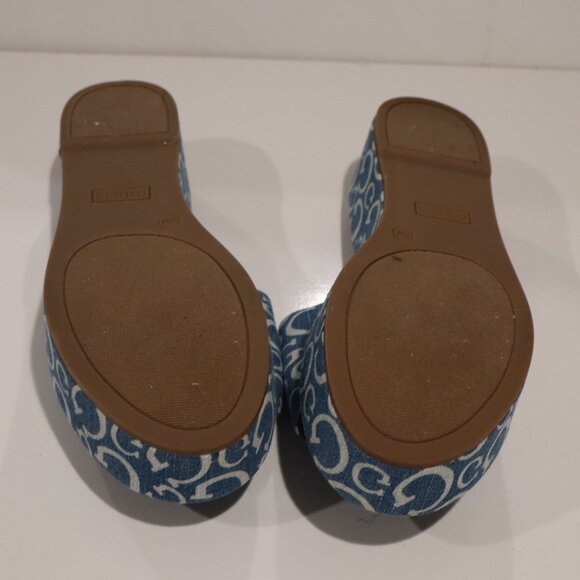 Guess Blue Platform Open Toe Slides - Size 8 PERFECT CONDITION! - Picture 8 of 8